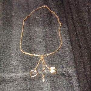 18'' Elegant Gold Plated Heart Pendant Necklace